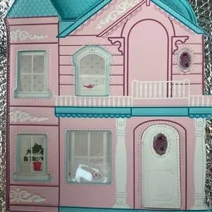 SHIPS TODAY! NWT barbie dream house pink and blue pastel house bookbag Barbie Her Universe Barbie Dream House Backpack | Mercari main image 4